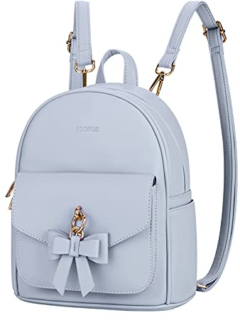 ECOSUSI Damen Rucksack Klein Soft Pu Leder Rucksäcke Schultaschen Wasserdichte Damenrucksäcke Kleine