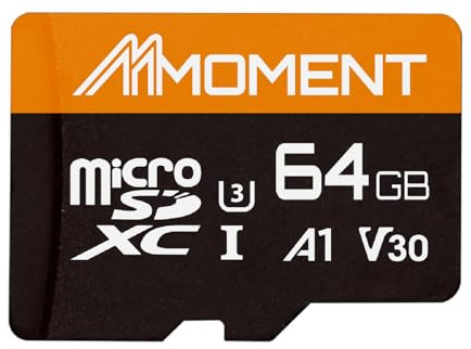 MMOMENT Micro SDXC Card for Nintendo-Switch, A1, UHS-I, U3, V30, Class 10 Compatible, Read Speed Up to 95 MB/s,Write Speed Up to 35MB/s, SD Adapter Included (64GB, Orange High Speed - A1, U3, V30) | For 4K video, action cameras, drones, and compatible tablets; up to 95MB/s read and 45MB/s write; SD adapter included.