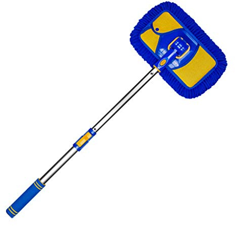 WDX- Spazzola for Auto spazzolone Speciale Spazzola for Capelli Morbidi Manico Lungo telescopico Non Fa Male Pulizia Auto Strumento di Lavaggio Auto autolavaggio (Color : A)