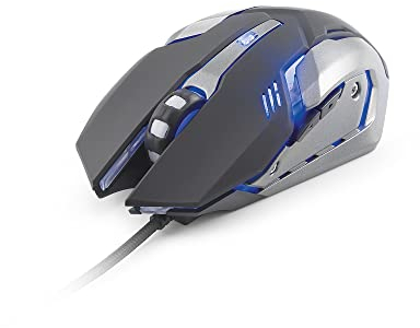 DR1TECH Avenger+ Souris Gamer avec Fil en Fibre Résistante - 6 Boutons Jusqu'à 3200 DPI - Design Léger Et Résistant - Souris Filaire Ergonomique pour PC/PS4/XBOX