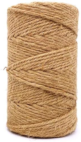 KEOJI 30-100 Meter natürliches Vintage-Jute-Seil, Schnur, Bindfäden, Jute-Band, Handwerk, Nähen, DIY, Jute, Hanf, Hochzeitsfeier, Dekoration, gelb, dick, 4 mm lang, 50 m