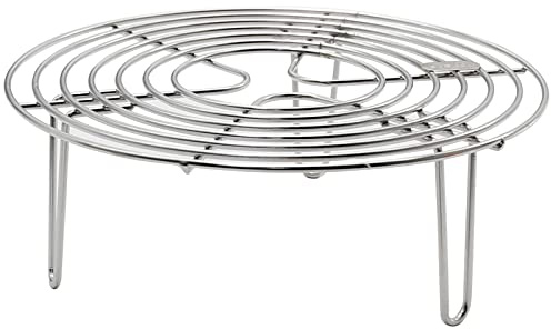 Round Steamer Rack and Cooling Rack,Stainless Steel Pot Trivet, Cooking Rack,Wire Steamer Kettle Rack Holder, Air Fryer Cooking Steamer Rack for Baking Canning Cooking Steaming, 7.9''X2.8''