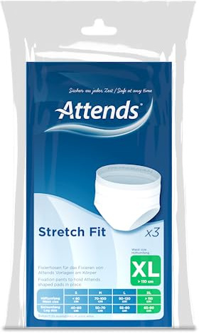 Attends Washable Fixation Stretch Fit Pants Comfort - Extra Large(1 Pack of 3) XL