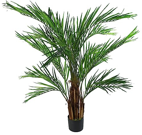 Leaf Grande palma artificiale, seta, 150 cm, Areca naturale