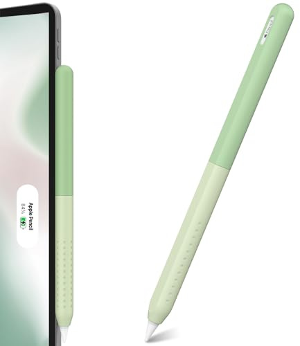 NIUTRENDZ Silikonhülle Kompatibel mit Apple Pencil 2. Generation und Apple Pencil Pro Hülle Farbverlauf Schutzhülle Hülle Skin für Apple Pencil 2. Generation und Apple Pencil Pro (Farbverlauf Grün)