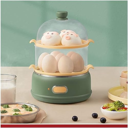 OUSIKA Egg Cooker,Egg Steamer,Household Double-layer Multi-function Egg Steamer Small Automatic Egg Breakfast Artifact Electric Egg Boiler Steam