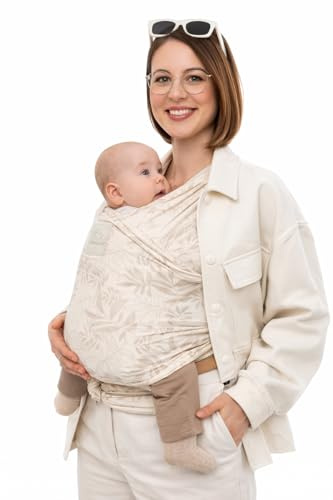 manduca Sling écharpe de portage - Porte-bébé élastique pour les nouveau-nés de la naissance à 15 kg - Botanic Vanilla