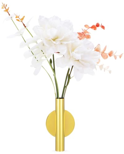 VANZACK Deko Vase Hängende Pflanzgefäße Goldene Wandvase Metall-wandpflanzgefäß Nordischer Hängevase Zimmerpflanzenhalter Heimdekoration