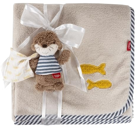 Fehn Kuscheldecke Otter – Kuschelige Schmusedecke - Zum Kuscheln, als Krabbelunterlage, Schnuffeltuch Oder Zudecke für zuhause und unterwegs