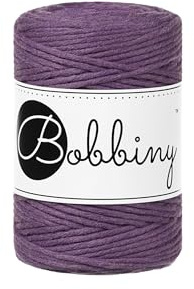 Bobbiny Baby Makramee-Schnur, einlagig, 1,5 mm, Violett, 100 m