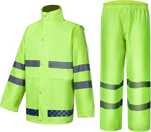 GPECTIFO Abbigliamento Antipioggia da Uomo, Abbigliamento Antipioggia Classico da Donna for Adulti, Traspirante, Riflettente, con Cappuccio, for Moto, Pesca, Abbigliamento Antipioggia(XL)