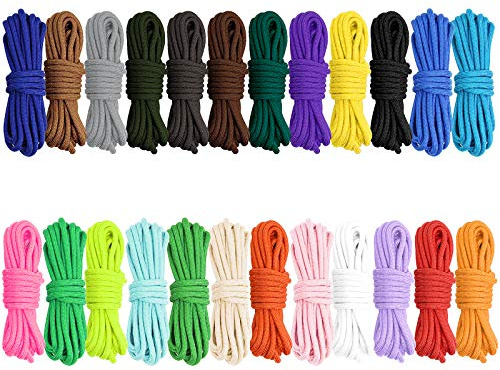 Lot de 24 rouleaux de paracorde pour bracelet, 24 couleurs, corde de tente, corde arc-en-ciel, cordon paracorde pour bricolage tissé à la main