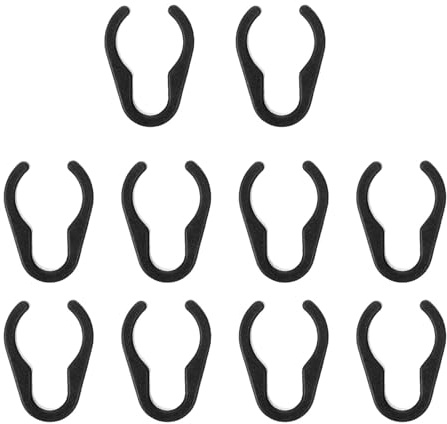 10 Stück Kunststoff Mikrofonkabelklemme für Mikrofonständer Schwarz | Innerer Durchmesser 25mm, Flexible Clips zur Schnellen Kabelfixierung, Klammern Halterungen für Mikrofone