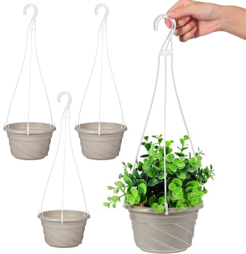 Homoyoyo Vaso per Piante da Appendere Pvc Foro Drenante 4 Pezzi