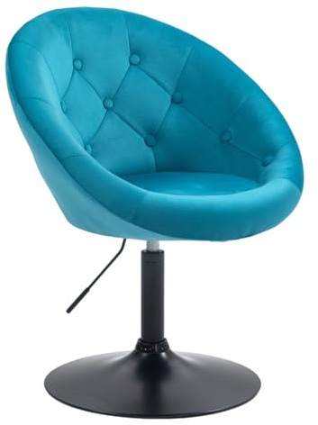SVITA Havanna Cocktail-Sessel Lounge Clubsessel Drehsessel Retro Barhocker Samt Petrol
