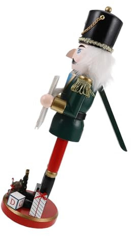ULTECHNOVO Casse-Noisette Bois Décoratif Soldat De Noël Traditionnel Figurine De Décoration De Bureau pour Fête