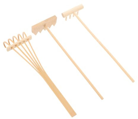 OFFSCH 3pcs Mini Rake for Zen Garden Feng Shui Decor Meditation Rakes Tabletop Accessories for Home Office