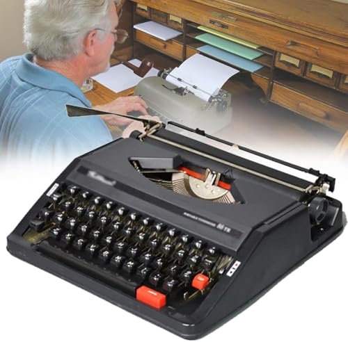 Mechanische Schreibmaschine, klassische tragbare manuelle Schreibmaschine für Notizen, Briefe und kreatives Schreiben