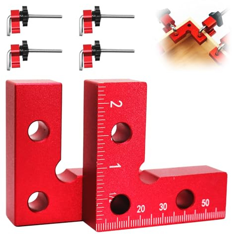 Tendeur d'angle 90° - Pince de positionnement OBDKCAN - Mini angle de positionnement - Pince de mesure à angle droit pour outil de charpentier - Pince de travail du bois de 59 mm avec angle de
