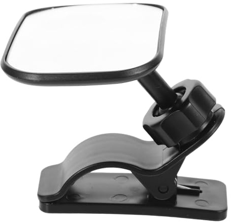 SOLUSTRE Rétroviseur Bébé Incassable pour Siège Arrière de Voiture Rotation 360° en Plastique Noir, Accessoire Intérieur Compatible pour Parents et Passagers Arrière