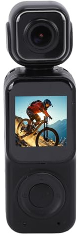 Plyisty Action Camera 4K, Videoregistratore Portatile WiFi con Doppia Lente Ruotante di 180 Gradi con Schermo da 1,54 Pollici e Registrazione in Loop, per Viaggi in Bicicletta Ed