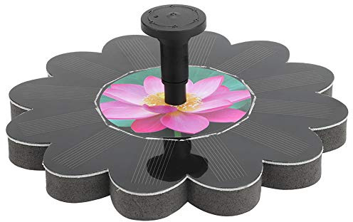 Yctze 6V 1,4W Borstlös Solenergi Fontänpump - Idealiska Fågelbad, Akvarier och Trädgårdslandskapsdekoration - Lätt Att Installera med Flera Munstycken Olika Vattenmönster