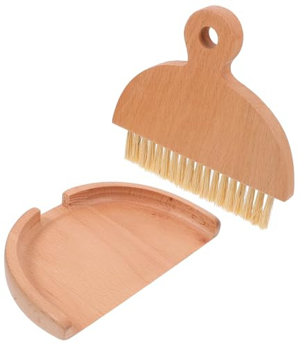 Sewroro Set Mini Spazzola e Paletta per la Pulizia Tastiere e Scrivanie Spazzola per Fessure Auto Resistente con Setole in Agave Strumenti Compatti per Dettagli Casa e Ufficio