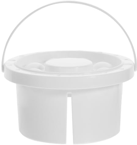 MAGICLULU Paint Brush Washer Pot with Handle Reusable Water Bucket and Palette for Acrylic Painting Brush Holder for School Studio and Home Compact Wash Tub for Quick Cleaning