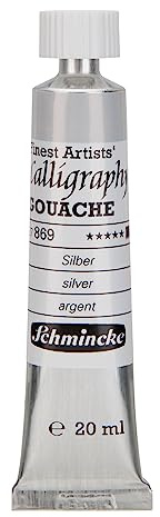 Schmincke – Calligraphy Gouache - feinste Kalligraphie-Gouache, Silber - 20 ml