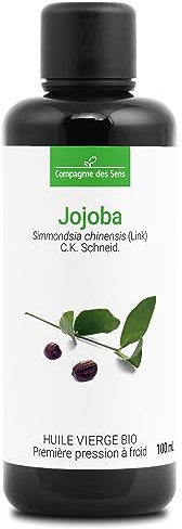JOJOBA - 100 ml - Olio vegetale biologico - 100% puro, naturale, vergine e certificato AB - Bottiglia in vetro