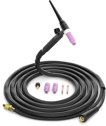 H HZXVOGEN Torcia per saldatura TIG WP17V 4M Torcia per saldatore 140A 150-Amp raffreddata ad aria SR-17V TIG pistola saldatrice con spina europea per sollevamento TIG Lift ARC