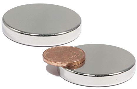 2x Neodym Magnet N52 Scheibe 30x5mm - 15 KG Extra Stark - Super Magnetscheibe 30mm Durchmesser - Neodym Magnete Rund Groß