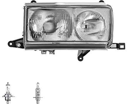 EISENFELS Bundle Set 70779119 Scheinwerfer rechts + Leuchtmittel H1 Classic + H4 Classic kompatibel mit Land Cruiser 80_J8_