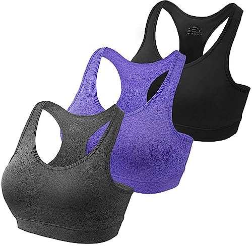 HBselect Sport BH Bustier Damen Bralette Nathloser mit Polstern Sportbekleidung Polyesterfaser ohne Bügel atmungsaktiv Joggen Yoga Jumping Fitness