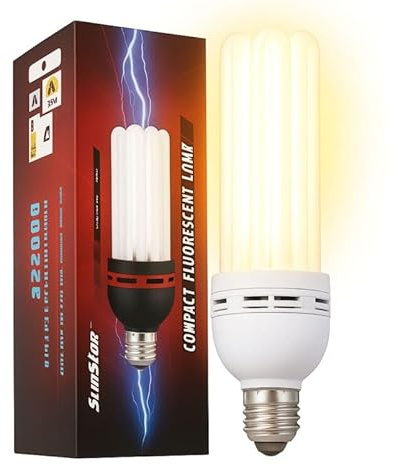 Weedness ESL Pflanzenlampe 250 Watt Energiesparlampe Blütephase – E40 Fassung 2700K Grow Anbau Indoor Lampe Birne