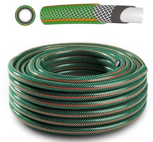 rg-vertrieb Gartenschlauch Schlauch Wasserschlauch Greenbos 4 lagig Bewässerungsschlauch grün UV-beständig (3/4'', Länge 50m)