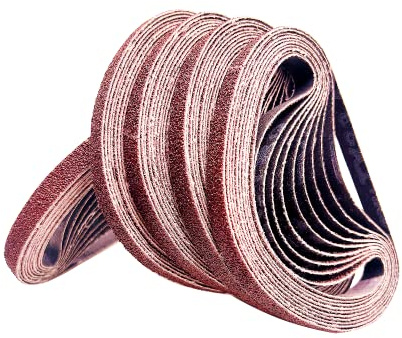 SenmaiTools slipband 10 x 330mm (korn 40/60/80/120/150/240) Professionella slipband, för bandslipmaskiner, järnvaror, trä, polering metall och färg (60 stycken)