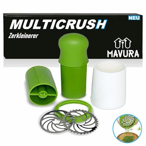 MAVURA Living MultiCrush Grinder Herb Mill Vegetable Grater Cheese Grater Parmesan Grater Hand Mill Nuts Onion Vegetable Spices Mill Chopper Kitchen Parsley Crusher