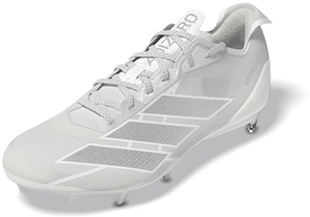 adidas Men's Adizero Electric American Football Sneaker, White/Gold Metallic/White, 14