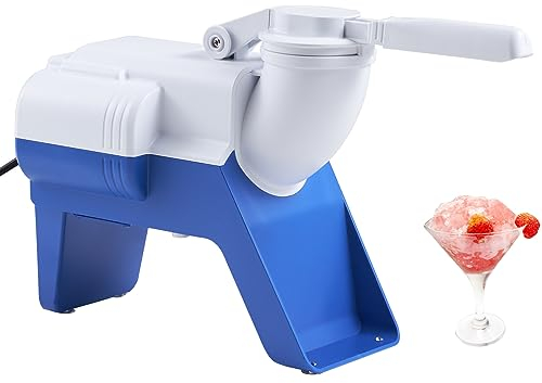 VEVOR Máquina para Picar Hielo Eléctrica 80 kg/h Picadora de Hielo Comercial 220 W Cabezal de Acero Inoxidable Cuerpo de ABS Trituradora de Hielo de 2 Cuchillas para Bebidas Frías Bares Restaurantes
