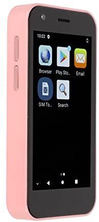 SOYES XS12 4G Mini Smartphone, Dubbelkort Dubbel Standby 4GB RAM 32GB ROM 2000mAh Batteri 3,0 Tum Mini 4G Smartphone för Resor för Hemmet (Rosa)