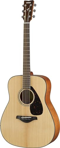 Yamaha FG800MNTIIRL Guitarra Acústica - Guitarra Western estándar con sonido auténtico y natural, para principiantes para adultos y jóvenes, guitarra de madera 4/4, Marrón (Matt Natural)