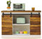 Mevsim Store Warehouse Buffet Armoire, Armoire de Cuisine Serveur avec Portes coulissantes Ferme, Le Stockage Buffet Table Console pour Salle à Manger Salon Couloir entrée - 39,5x105x70
