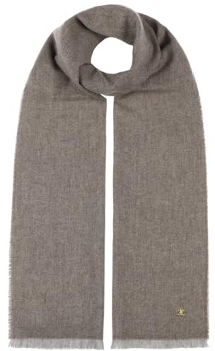 LIERYS Classic Uni Kaschmirschal - Beiger Schal - Eleganter Wollschal mit Fransen - Herbst/Winter - Schal für Damen & Herren beige One Size