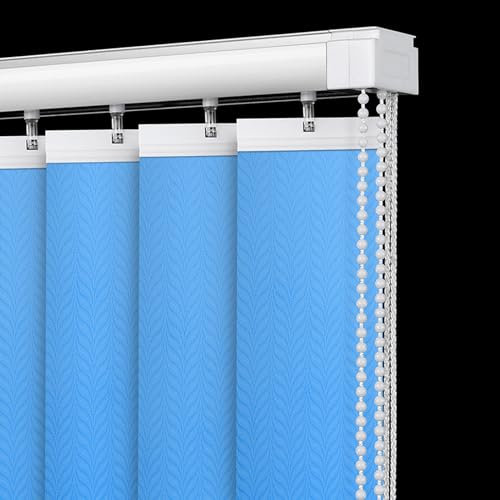 FENGSHOUU Lamellenvorhang,Vertikaljalousie,89 mm Verdunkelungs Lamellen Rollo,Blickdicht lichtdurchlässig Schiebegardine,Sichtschutz Sonnenschutz,für Zuhause Büro,Breite×Höhe (90cm x 110cm)