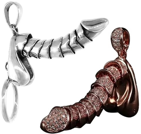 ZZTAE Divertente ciondolo con pene erettile, collana sexy a forma di stelo creativo, collana personalizzata con ciondolo creativo per il sesso, regalo per ornamento con ciondolo in piedi per ragazze