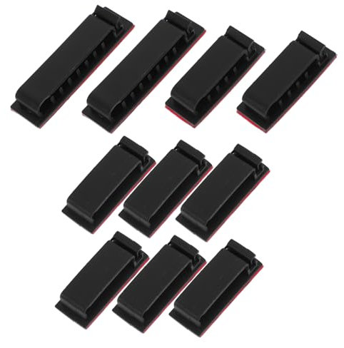 KITANDOVE 10pcs Self-Adhesive Clips Wire Organizers for Desk Home Office Prevents Cable Clutter Easy Installation Design