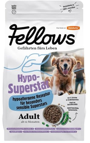 Fellows Hypo-Superstar Trockenfutter für Hunde – Hypoallergenes Hundetrockenfutter mit Insektenprotein, getreidefrei, ideal bei Futtermittelallergien (8 kg)