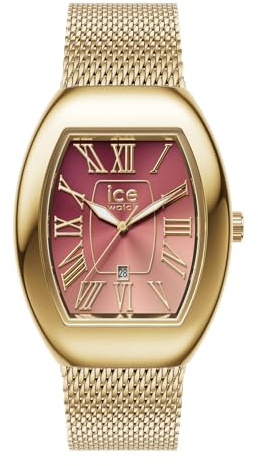 ICE-WATCH - Ice boliday Dome Metal Mesh - Montre dorée pour Femme avec Bracelet en Acier Inoxydable (Small)