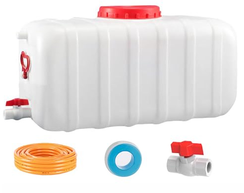 ZHJLF Wasserspeichertank Wassertank Kunststoff Wasserkanister Mit Hahn Wasserbehälter Für Zuhause Wohnmobil Notfall Wandern Grillen Reisen(Size:50L/13.2gallon)
